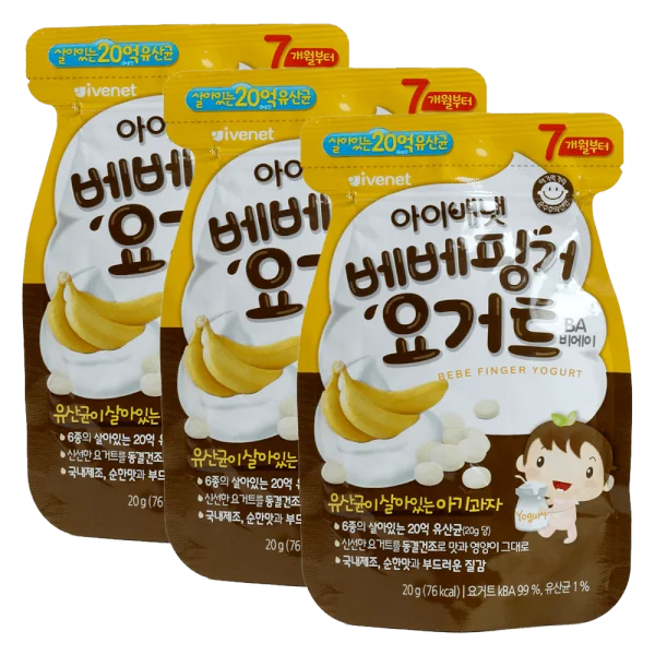 Combo 3 Sữa chua sấy lạnh Ivenet Bebe vị chuối 20g