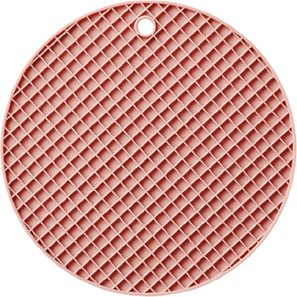Miếng lót nồi hình tròn kiểu tổ ong (Màu Hồng)