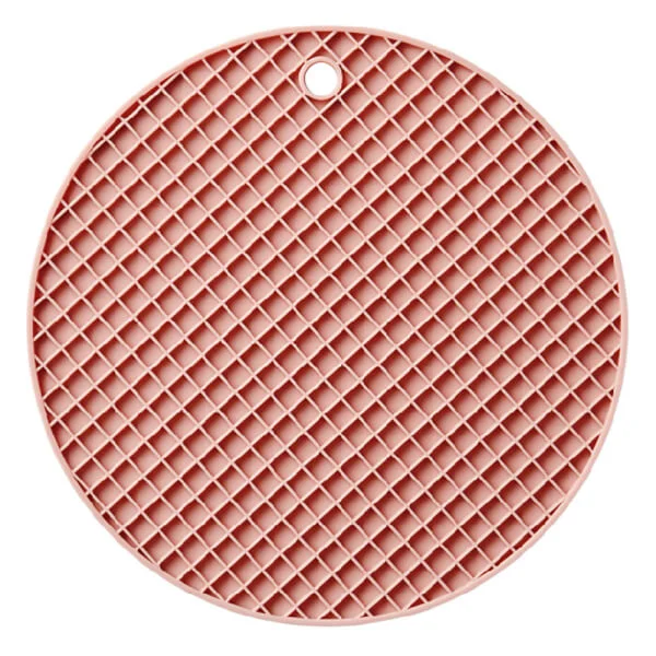 Miếng lót nồi hình tròn kiểu tổ ong (Màu Hồng)