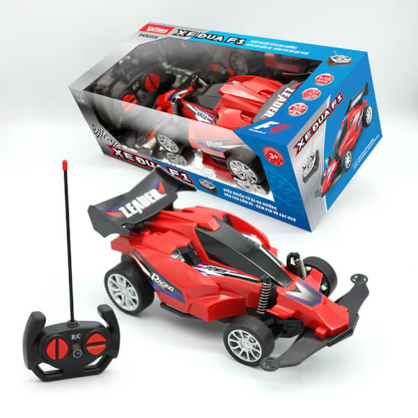 Xe đua F1 - điều khiển từ xa, có ánh sáng kèm pin và sạc USB (màu đỏ)