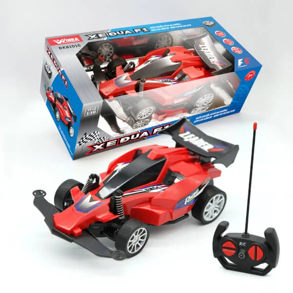 Xe đua F1 - điều khiển từ xa, có ánh sáng kèm pin và sạc USB (màu đỏ)