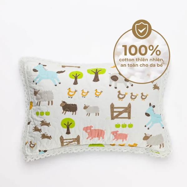 Gối nằm lớn sơ sinh 30x50 KH08