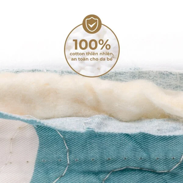 Chăn vải chần bông cho bé 65x105 KH04