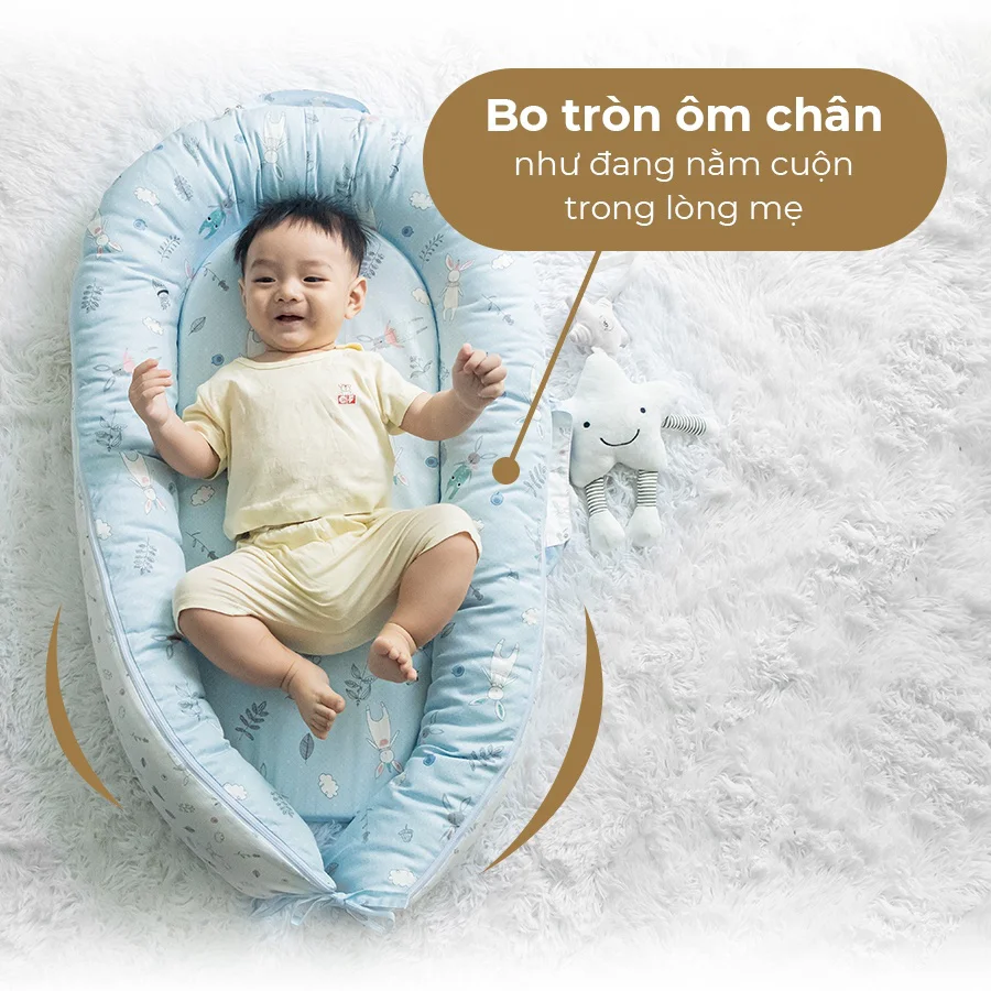 Bộ nôi vải di động KH 55X90 (không bèo)
