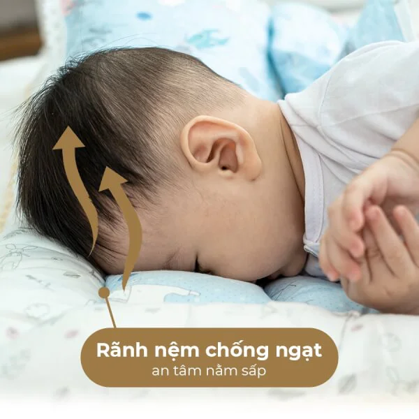 Bộ nệm chần bông sơ sinh 5 món KH01