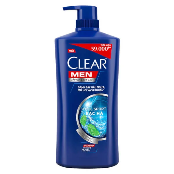 Dầu gội CLEAR MEN mát lạnh bạc hà 630g