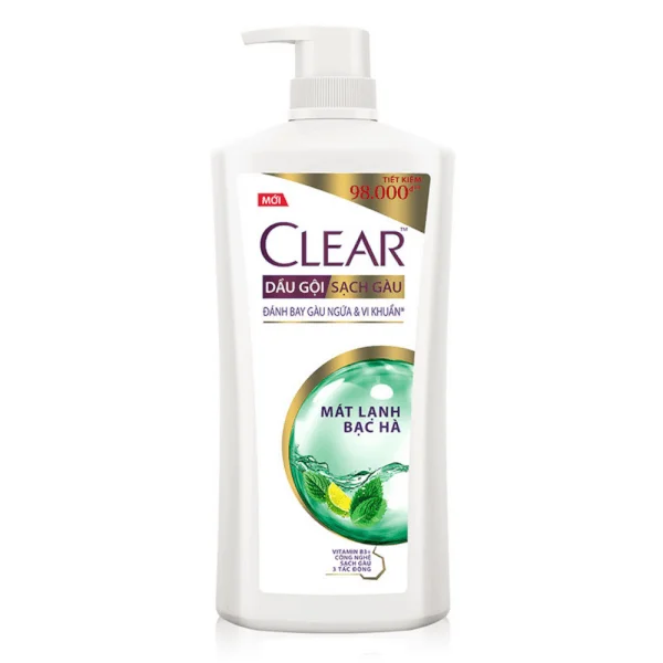 Dầu gội CLEAR bạc hà 630g