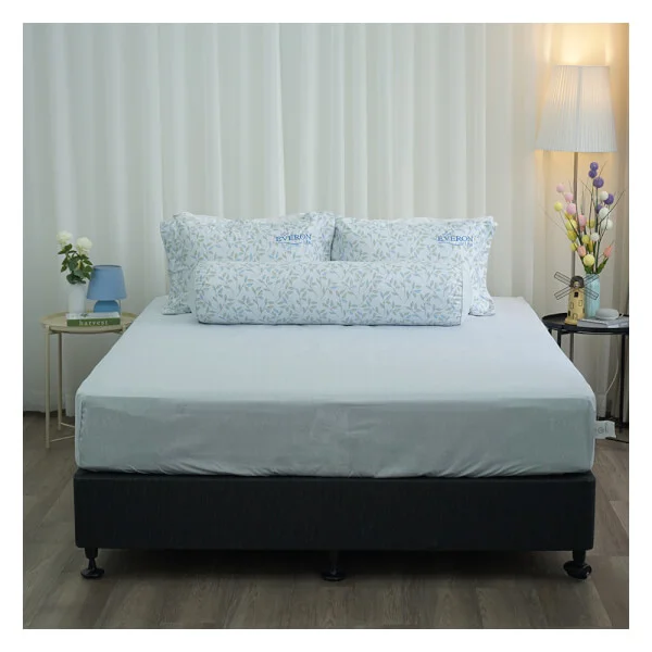 Bộ ga chun Everon Lite Microfiber 180*200cm (Xanh)