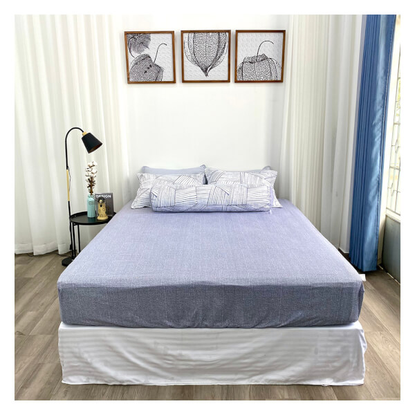 Bộ ga chun K-Bedding Micro Tencel 180*200cm (Xám)