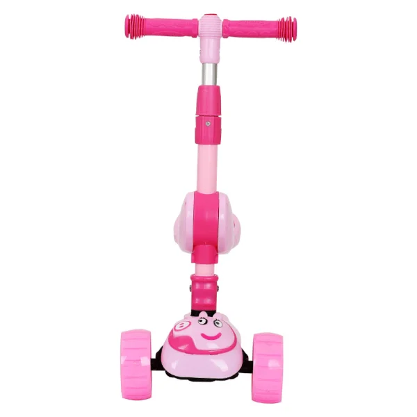 Xe trượt scooter, xe chòi chân có nhạc đèn 166 (Hồng)