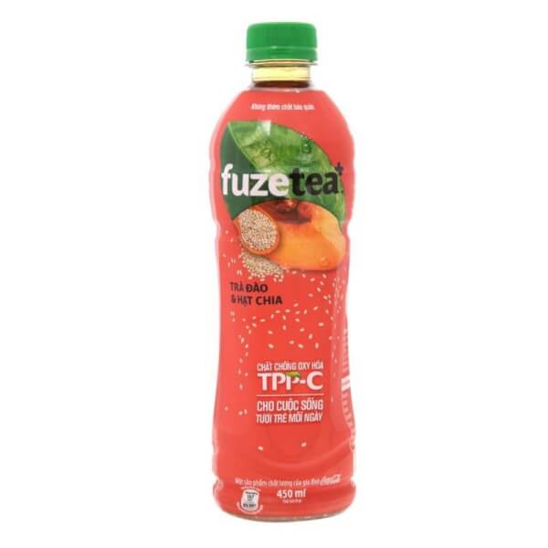 Trà Đào Hạt Chia Fuze Tea 450mL