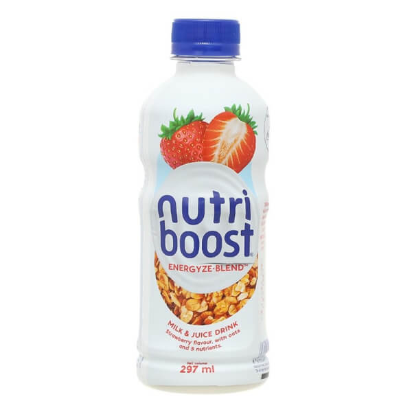 Sữa trái cây hương dâu yến mạch Nutriboost 297ml