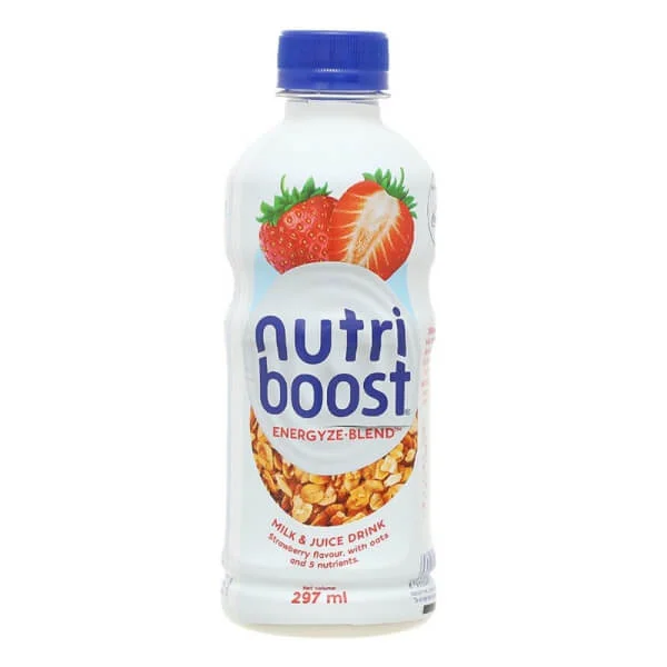 Sữa trái cây hương dâu yến mạch Nutriboost 297ml
