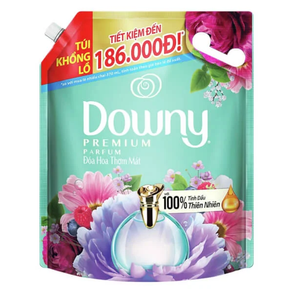 Nước xả vải Downy đóa hoa thơm ngát túi 3L