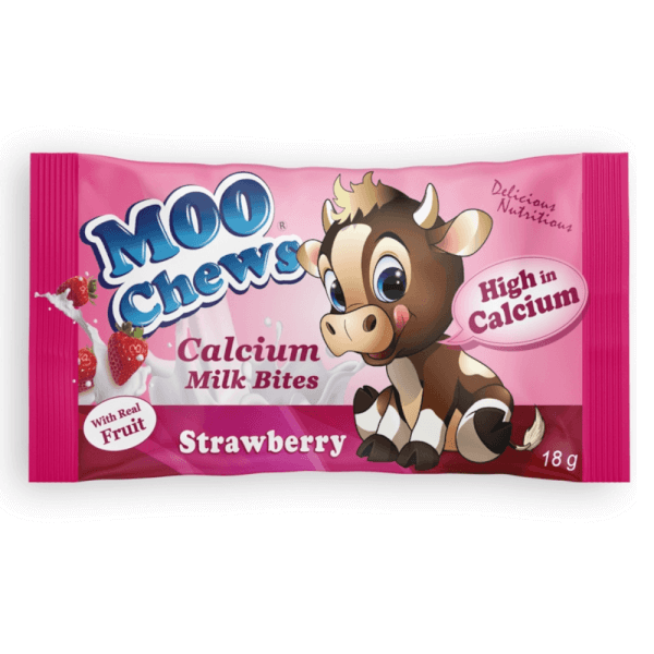 Combo 2 Viên sữa  bổ sung canxi Moo Chews Strawberry