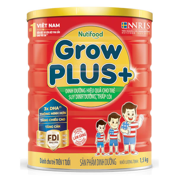 Combo 2 Sữa GrowPlus Đỏ 1,5kg (từ 1 tuổi)