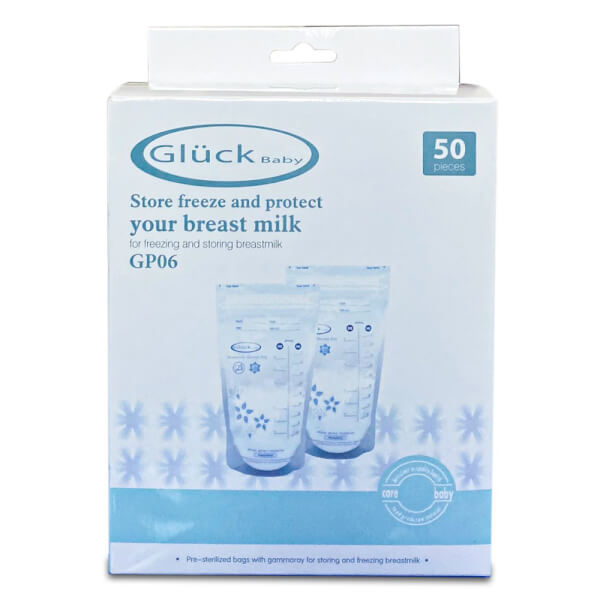 Combo 2 Túi trữ sữa Gluck Baby 3D Double Zip 250ml (50 túi)