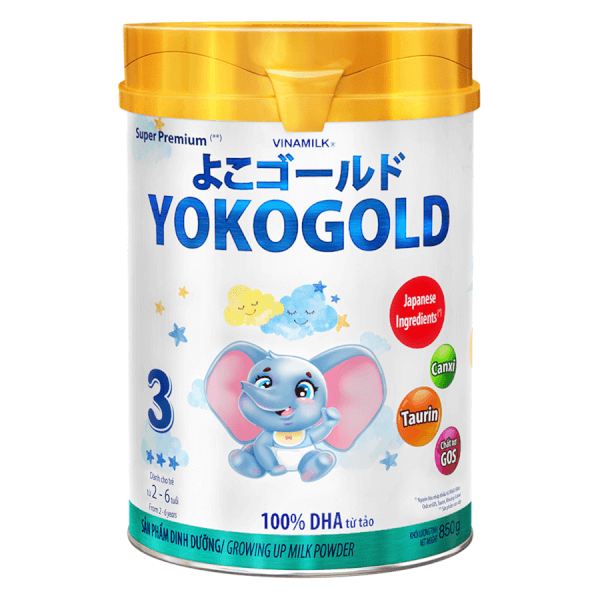 Combo 6 Sữa Vinamilk Yoko Gold 3 850g (2-6 tuổi)