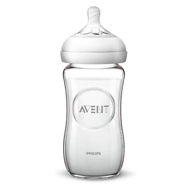 Bình sữa thủy tinh Philips Avent mô phỏng tự nhiên 240ml (SCF673/13)