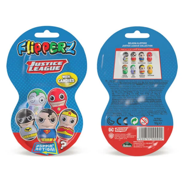 Kẹo Búp Bê Lật Đật Justice League Relkon (1 gói) *giao ngẫu nhiên*
