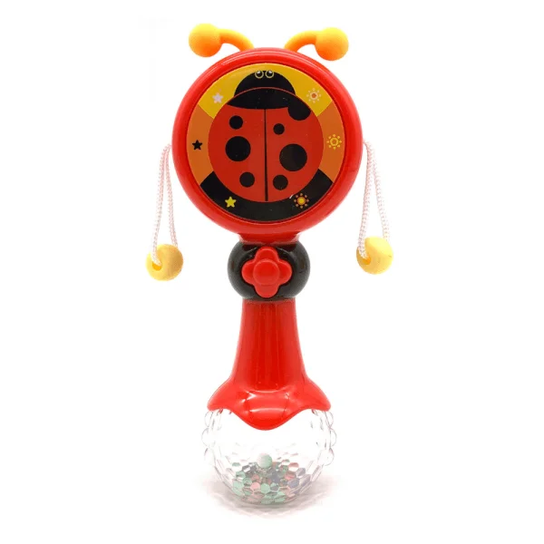 Trống lắc kèm xúc xắc có nhạc JS040538 (Đỏ)