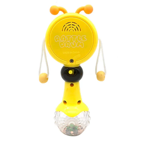 Trống lắc kèm xúc xắc có nhạc JS040539 (Vàng)