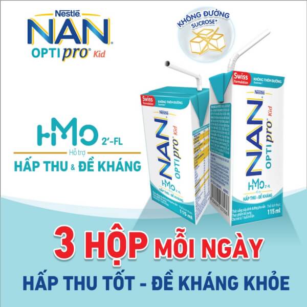 Sữa dinh dưỡng pha sẵn Nestlé NAN OPTIPRO Kid 115ml (Mua 8 tặng 1)