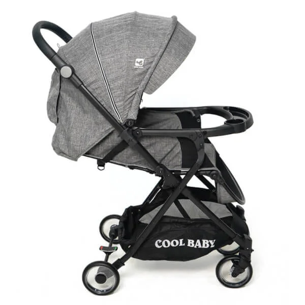 Xe đẩy hai chiều cao cấp Cool Baby màu xám