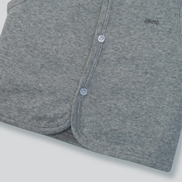 Áo ghi lê sơ sinh Animo I1221041 (0-12M,Xám)