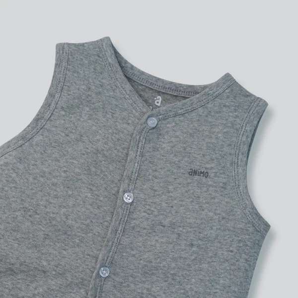 Áo ghi lê sơ sinh Animo I1221041 (0-12M,Xám)