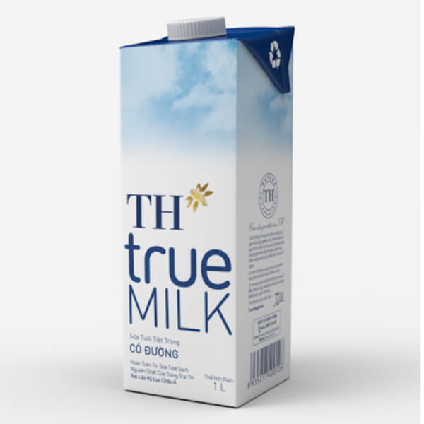 Sữa tươi tiệt trùng TH true Milk có đường 1L