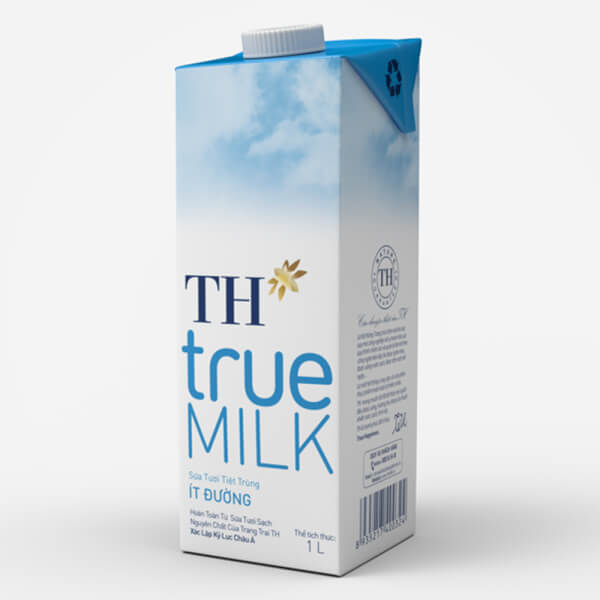 Sữa tươi tiệt trùng TH true Milk ít đường 1L