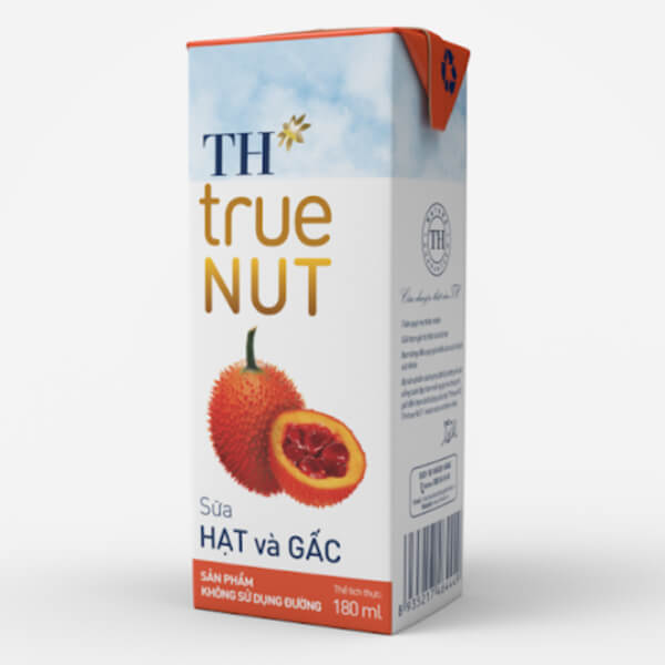 Sữa hạt và gấc TH true Nut 180ml (lốc 4 hộp)