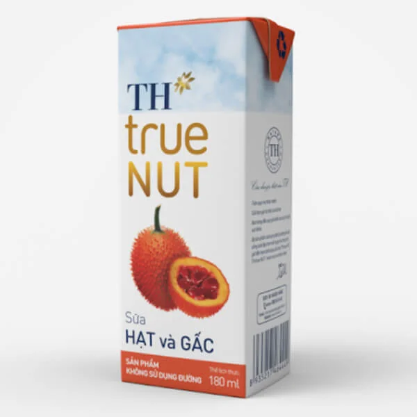 Sữa hạt và gấc TH true Nut 180ml (lốc 4 hộp)