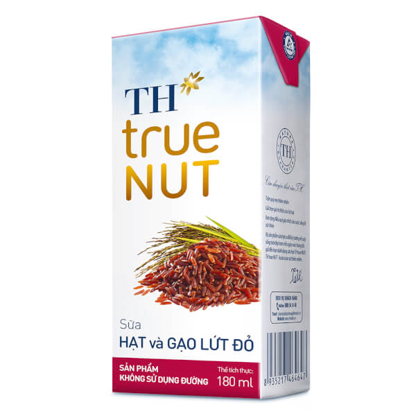 Sữa hạt và gạo lứt đỏ TH true Nut 180ml (lốc 4 hộp)