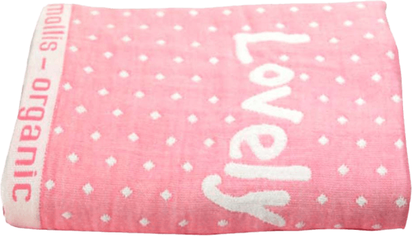 Khăn tắm Cotton Organic Mollis (90x100cm,Hồng)