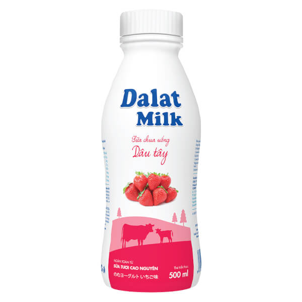 Sữa chua uống DalatMilk dâu tây 500ml