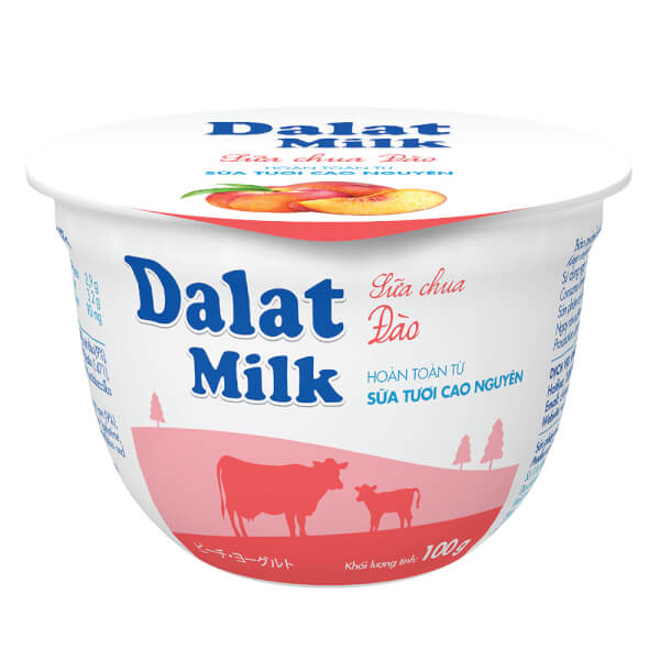 Sữa chua DalatMilk đào 100g