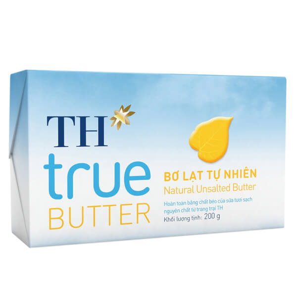 Bơ Lạt Tự Nhiên TH true Butter 200gx24