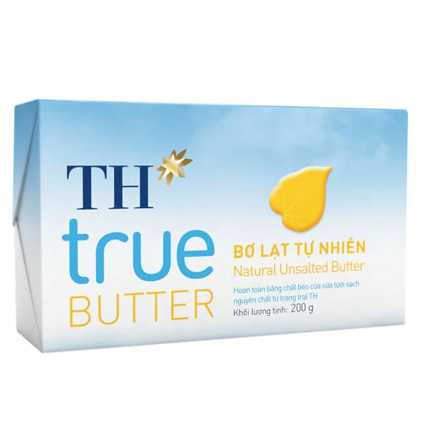 Bơ Lạt Tự Nhiên TH true Butter 200gx24