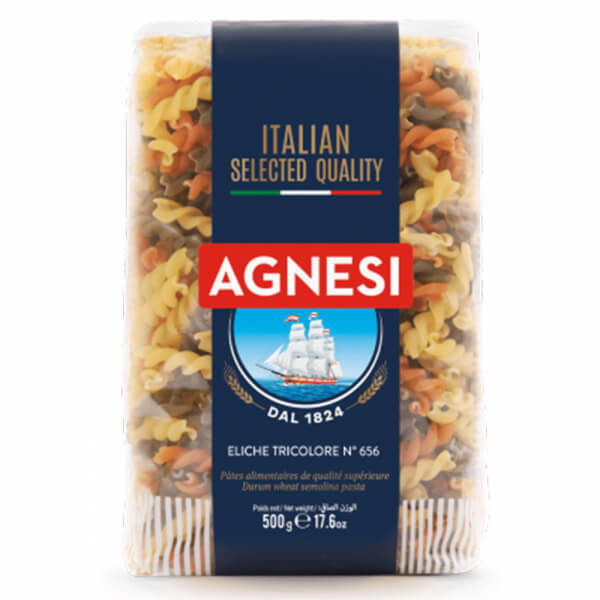 Nui Xoắn 3 Màu Eliche Tricolori Agnesi 500G