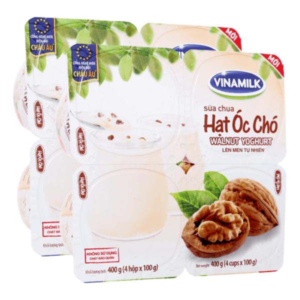 Combo 2 Sữa chua Vinamilk Love Yogurt Hạt Óc Chó 100g