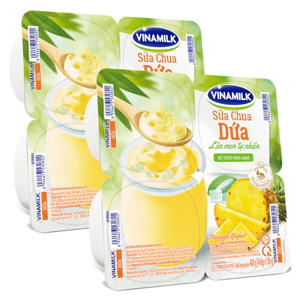 Combo 2 Sữa chua Vinamilk Dứa 100g