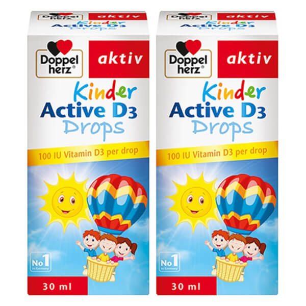 Combo 2 Vitamin D3 giúp bé tăng chiều cao Kinder Active D3 Drops