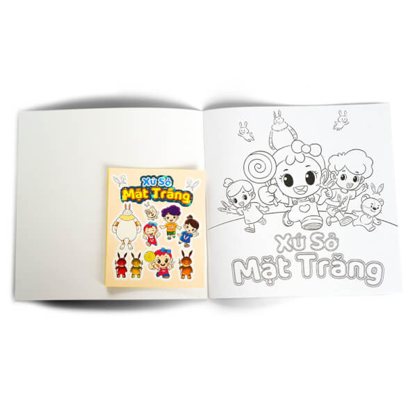 [Mua 1 bộ truyện góp 10k vào quỹ trồng 1 tỷ cây xanh] Bộ truyện tranh và sách tô màu kèm sticker Xứ Sở Mặt Trăng