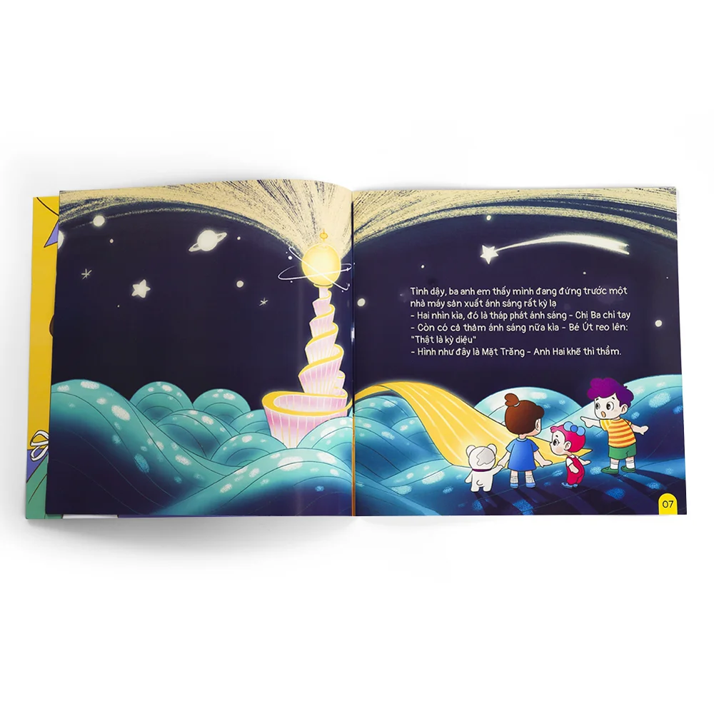 [Mua 1 bộ truyện góp 10k vào quỹ trồng 1 tỷ cây xanh] Bộ truyện tranh và sách tô màu kèm sticker Xứ Sở Mặt Trăng