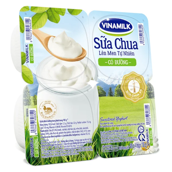 Sữa chua Vinamilk có đường 100g (giao bao bì ngẫu nhiên)