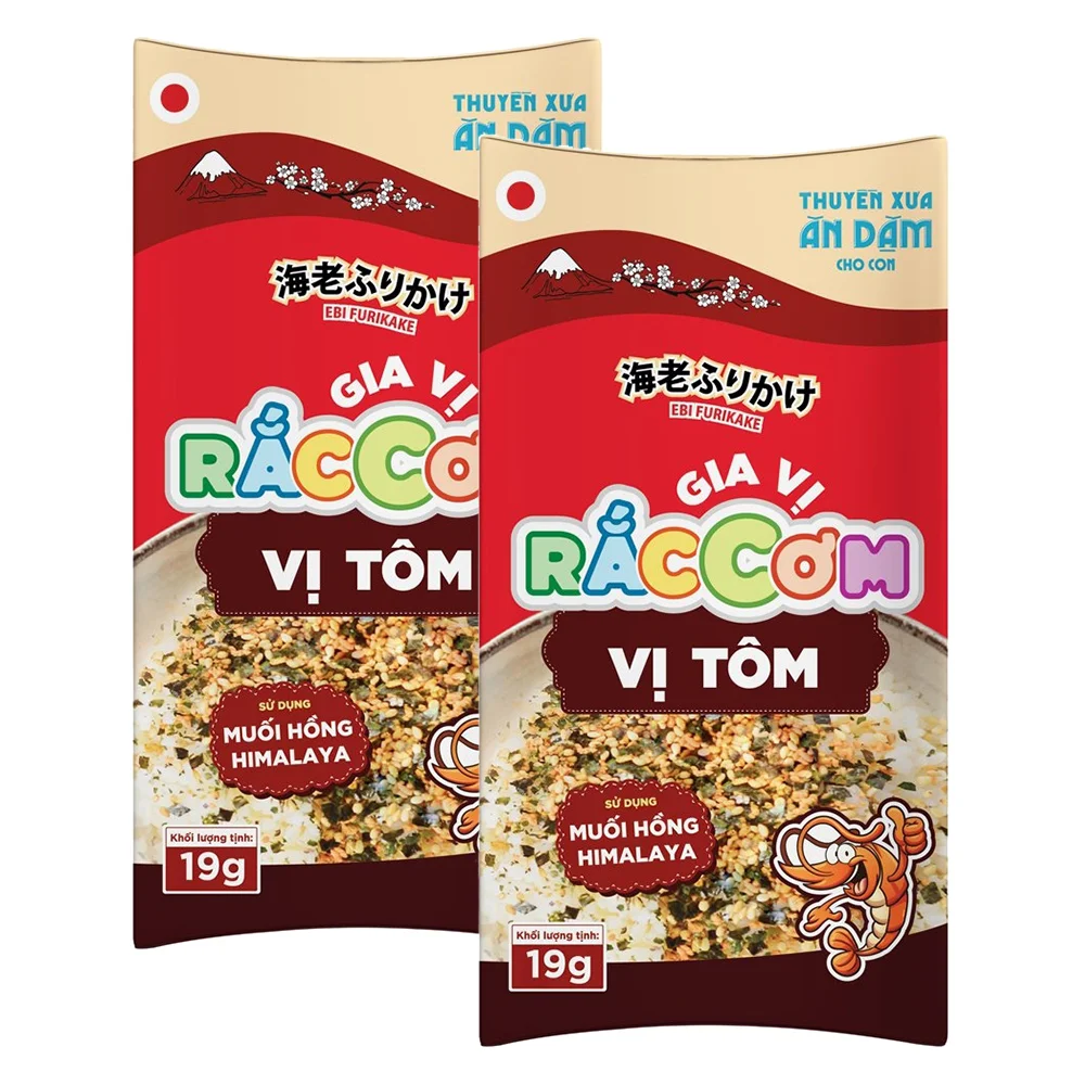 Combo 2 Gia vị rắc cơm Thuyền Xưa vị tôm 19gr