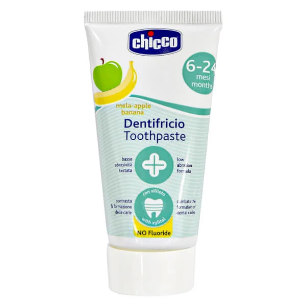 Combo 2 Kem đánh răng hương Chuối - Táo 6M Chicco