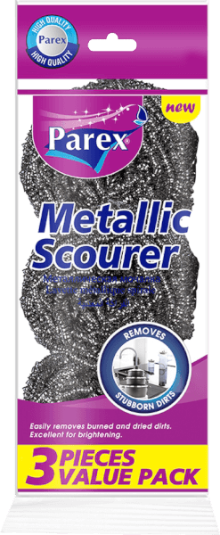 Cước cọ rửa inox siêu sạch, siêu bền cao cấp Parex - gói 3 miếng